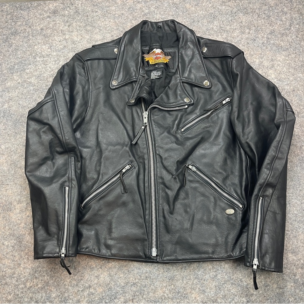 Harley-Davidson Black and Silver Bomber Jacket